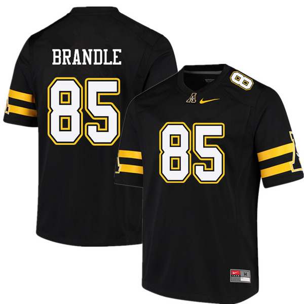 Men #85 Zeke Brandle Appalachian State Mountaineers College Football Jerseys Sale-Black